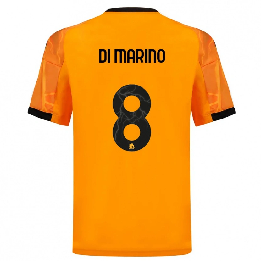 Danxen Kid Baldo Di Marino #8 Orange Black Away Jersey 2025/26 T-Shirt