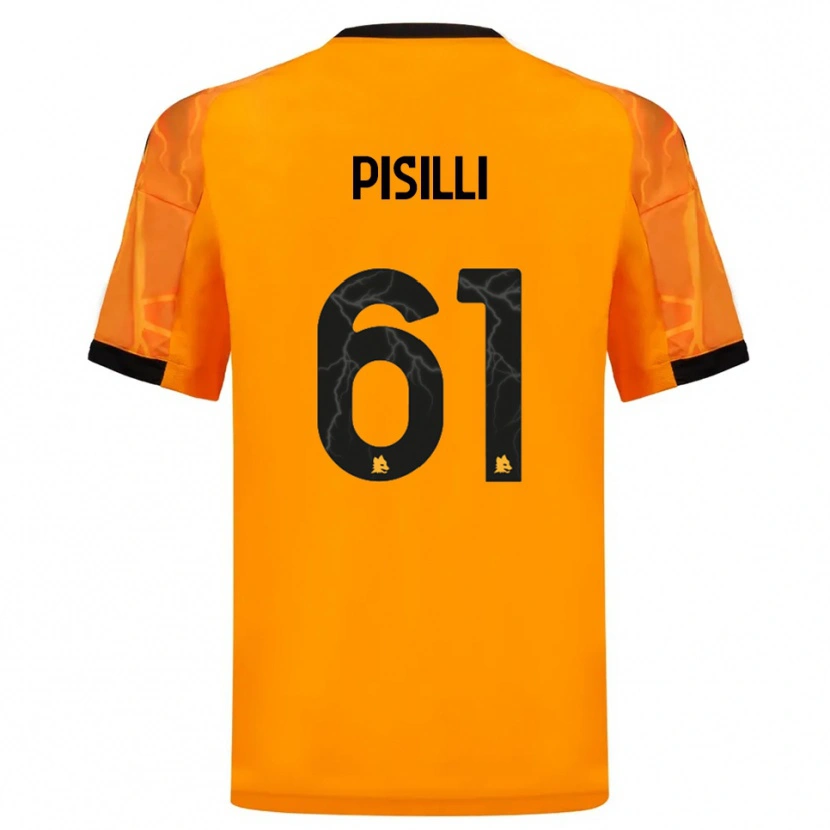 Danxen Kid Niccolò Pisilli #61 Orange Black Away Jersey 2025/26 T-Shirt