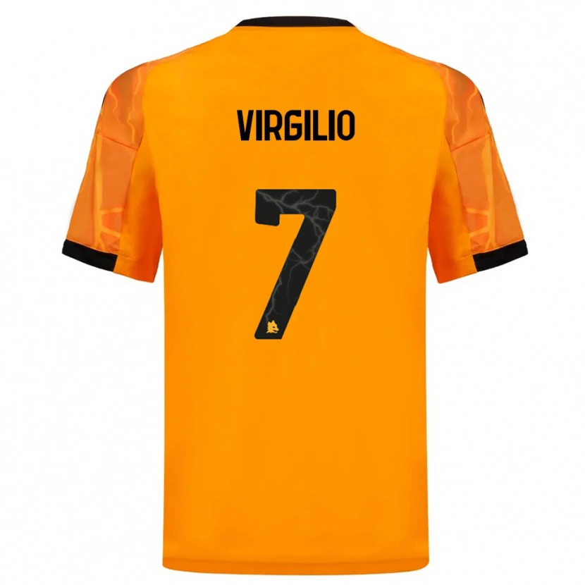 Danxen Kid Cristian Virgilio #7 Orange Black Away Jersey 2025/26 T-Shirt