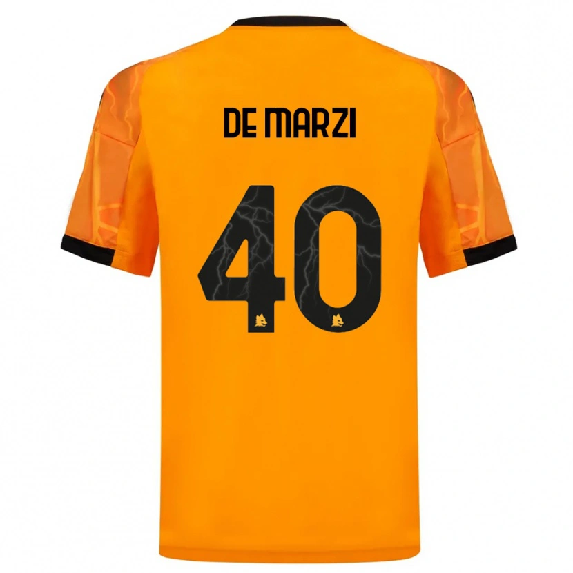 Danxen Kid Giorgio De Marzi #40 Orange Black Away Jersey 2025/26 T-Shirt