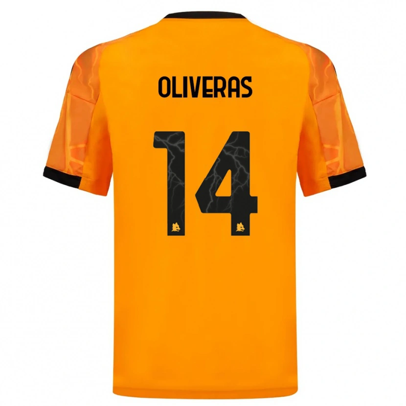 Danxen Kid Jan Oliveras #14 Orange Black Away Jersey 2025/26 T-Shirt
