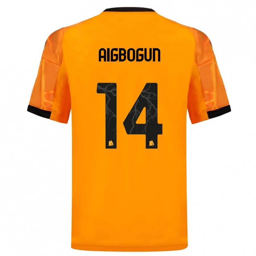 Danxen Kid Eseosa Aigbogun #14 Orange Black Away Jersey 2025/26 T-Shirt