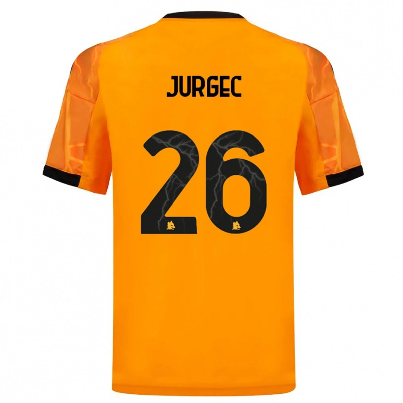 Danxen Kid Jan Jurgec #26 Orange Black Away Jersey 2025/26 T-Shirt