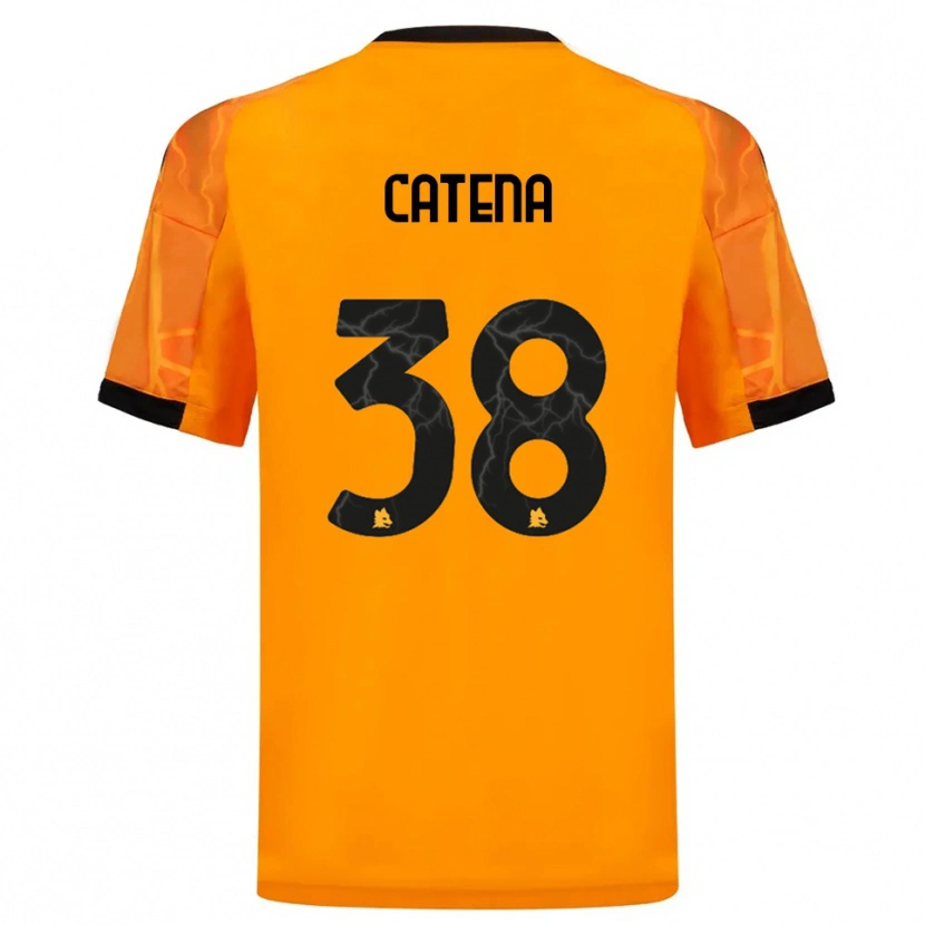 Danxen Kid Giada Catena #38 Orange Black Away Jersey 2025/26 T-Shirt