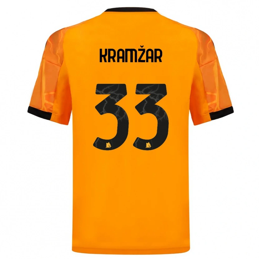 Danxen Kid Zara Kramžar #33 Orange Black Away Jersey 2025/26 T-Shirt