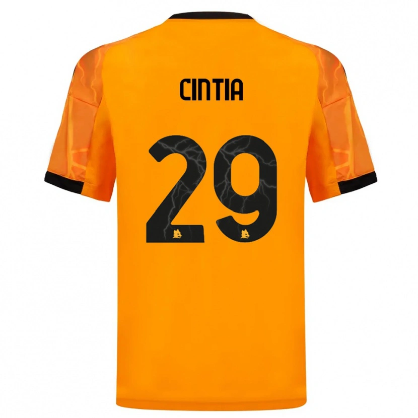 Danxen Kid Cintia Rafaela Soares Martins #29 Orange Black Away Jersey 2025/26 T-Shirt