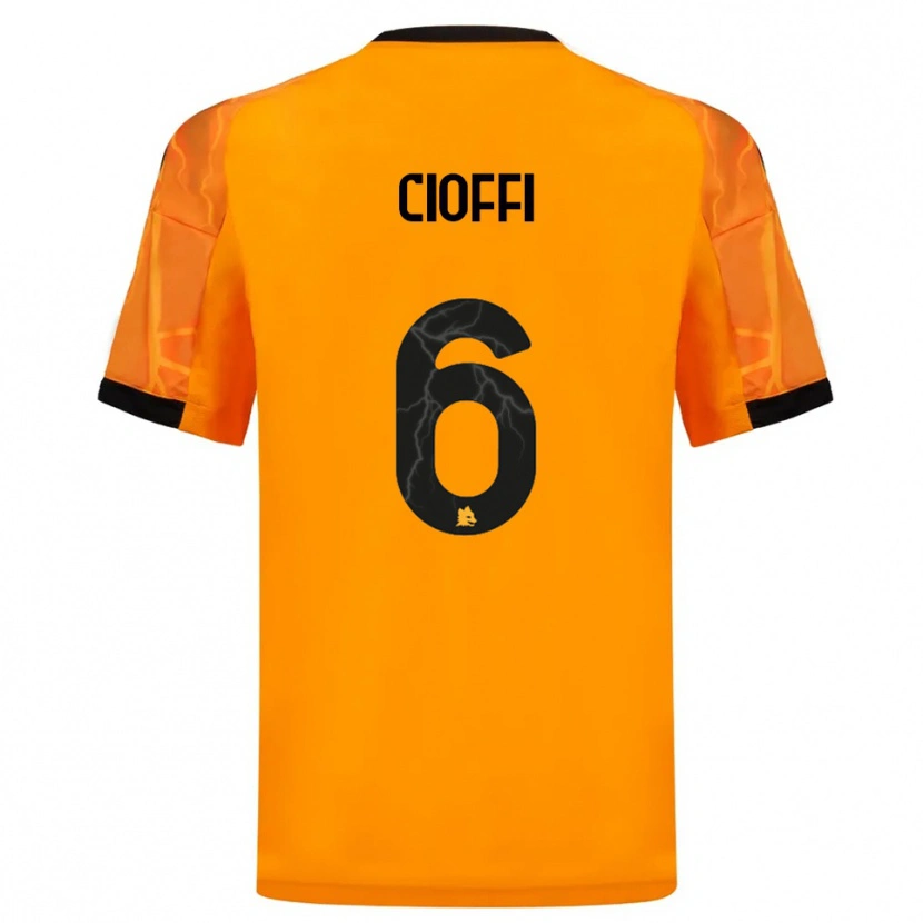Danxen Kid Cristian Cioffi #6 Orange Black Away Jersey 2025/26 T-Shirt