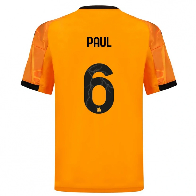 Danxen Kid Daniele Paul #6 Orange Black Away Jersey 2025/26 T-Shirt
