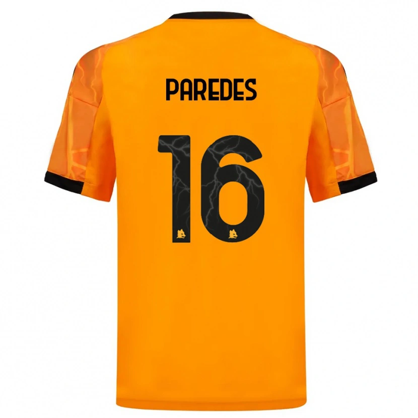 Danxen Kid Leandro Paredes #16 Orange Black Away Jersey 2025/26 T-Shirt