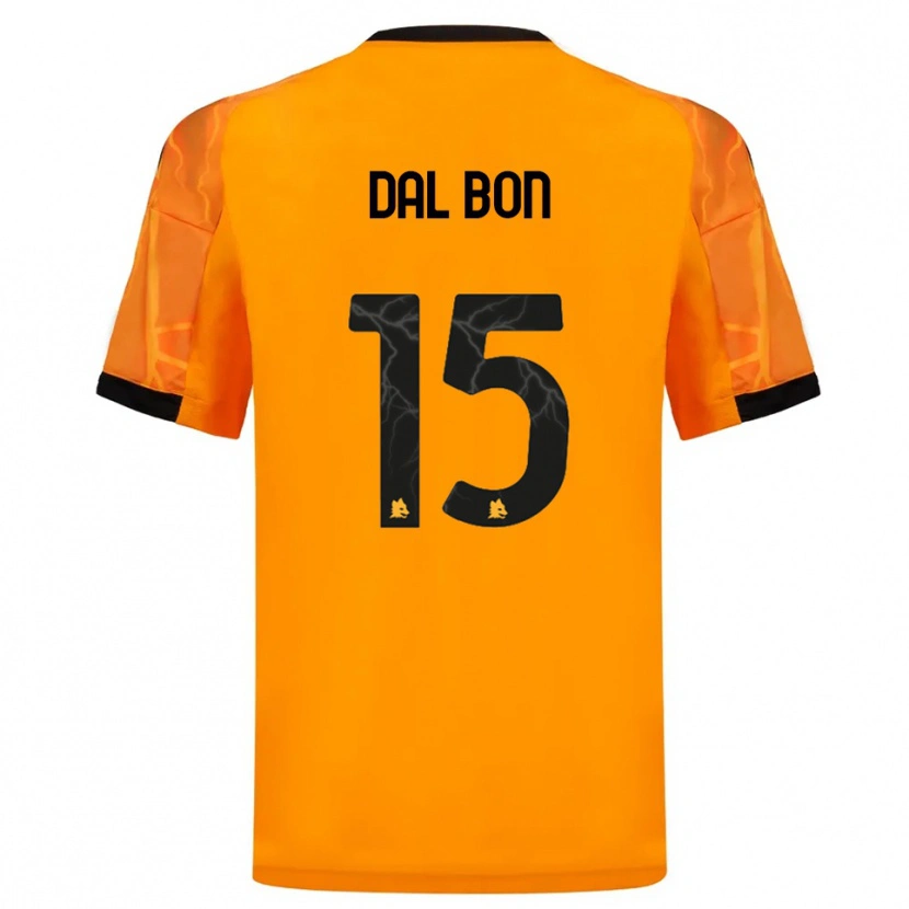 Danxen Kid Lorenzo Dal Bon #15 Orange Black Away Jersey 2025/26 T-Shirt