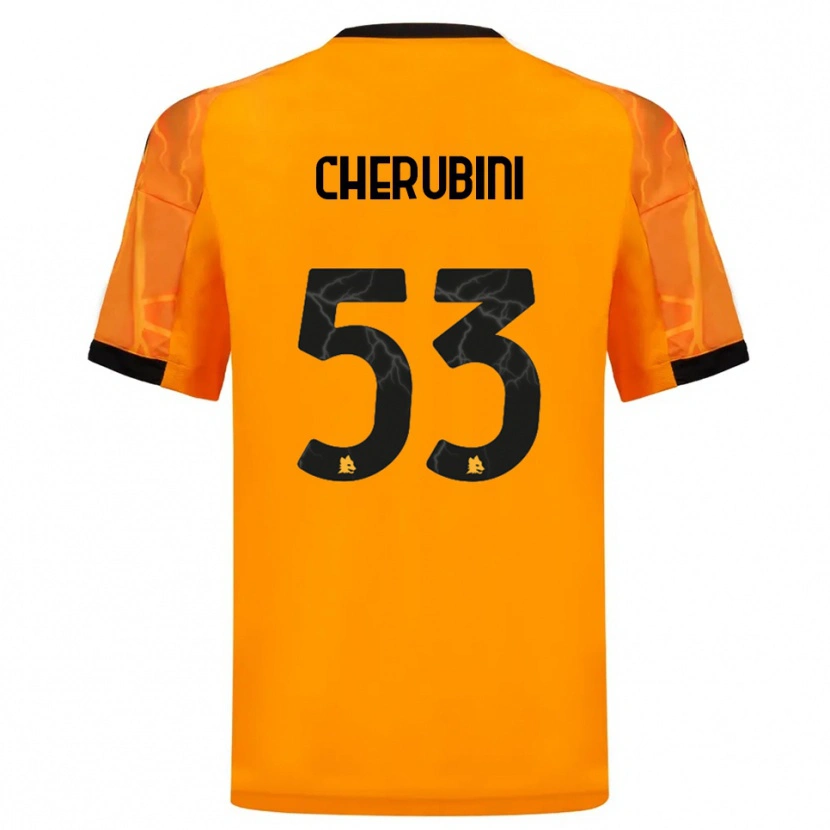 Danxen Kid Martina Cherubini #53 Orange Black Away Jersey 2025/26 T-Shirt