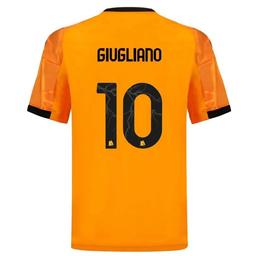 Danxen Kid Manuela Giugliano #10 Orange Black Away Jersey 2025/26 T-Shirt
