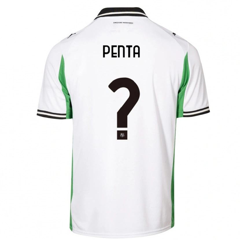 Danxen Kid Mattia Penta #0 White Green Black Away Jersey 2025/26 T-Shirt