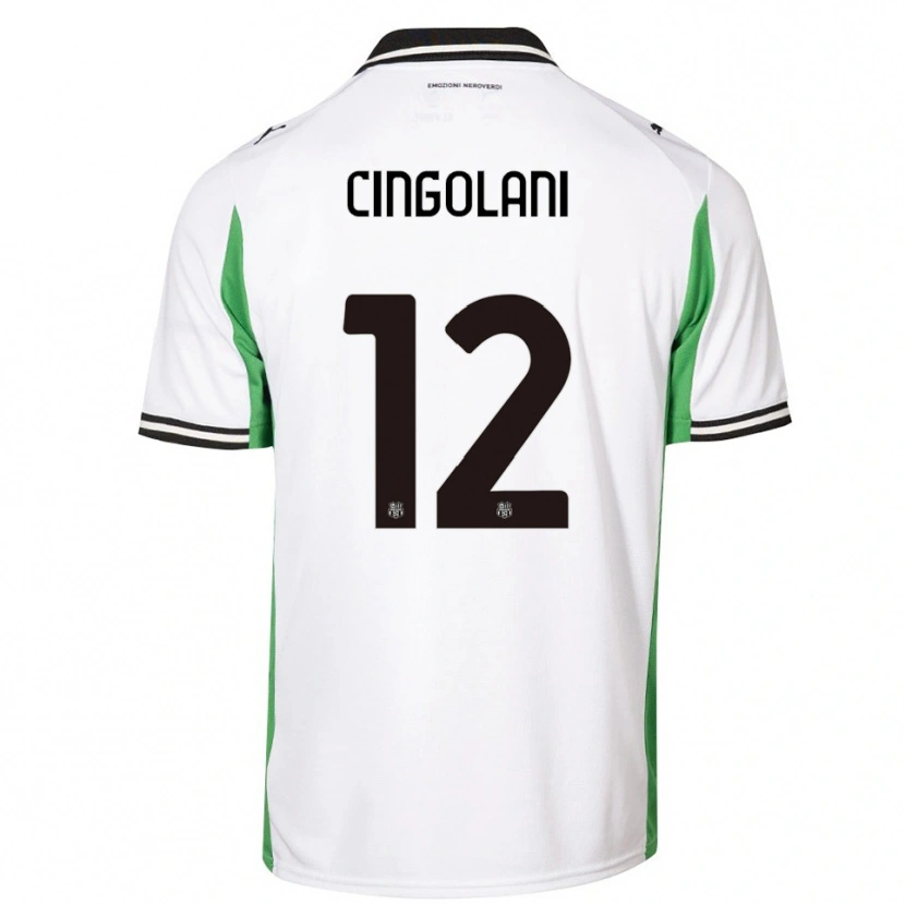 Danxen Kid Matteo Cingolani #12 White Green Black Away Jersey 2025/26 T-Shirt