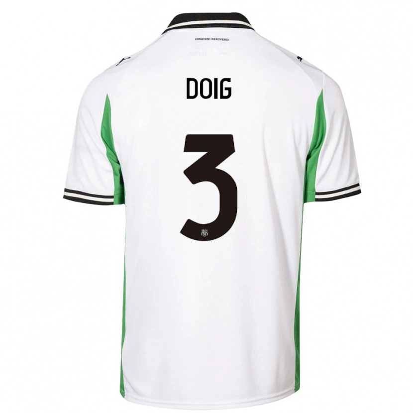 Danxen Kid Josh Doig #3 White Green Black Away Jersey 2025/26 T-Shirt