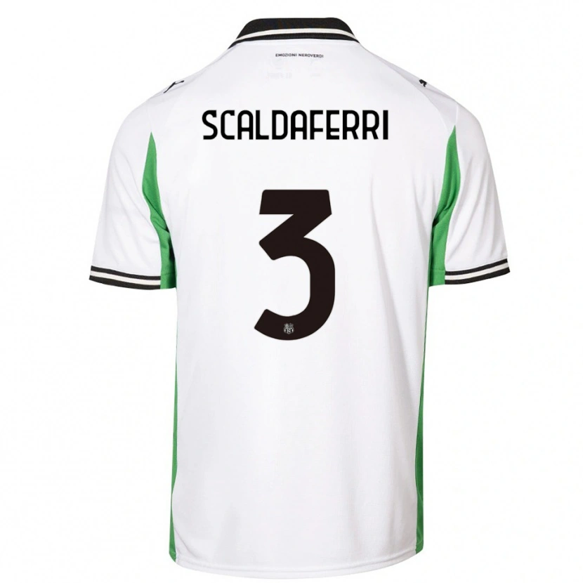 Danxen Kid Andrea Scaldaferri #3 White Green Black Away Jersey 2025/26 T-Shirt