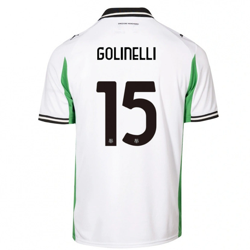 Danxen Kid Emanuele Golinelli #15 White Green Black Away Jersey 2025/26 T-Shirt