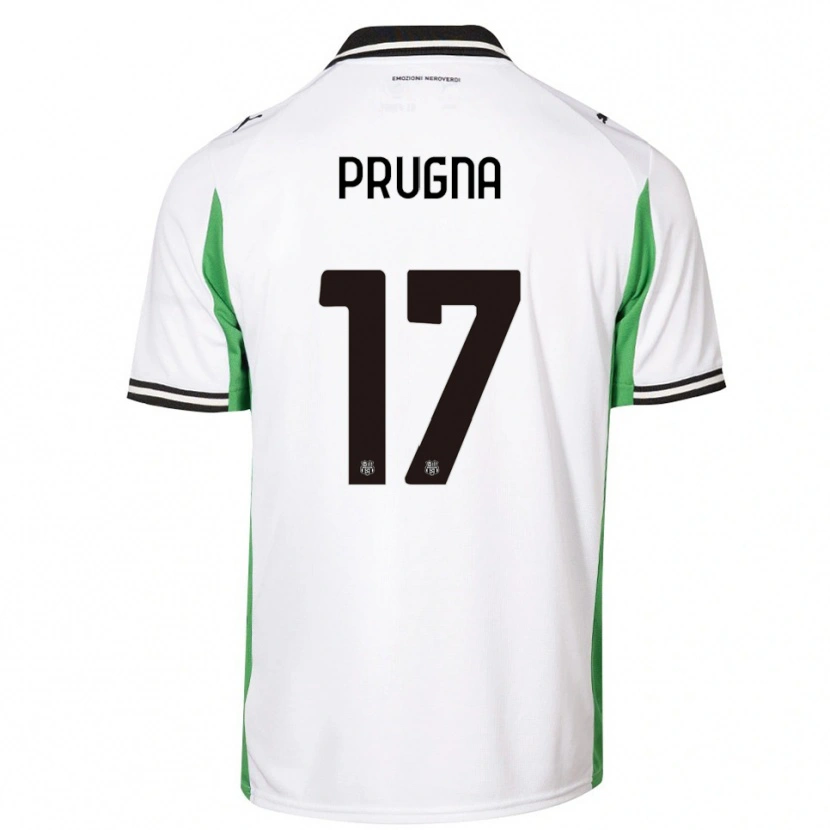 Danxen Kid Cecilia Prugna #17 White Green Black Away Jersey 2025/26 T-Shirt