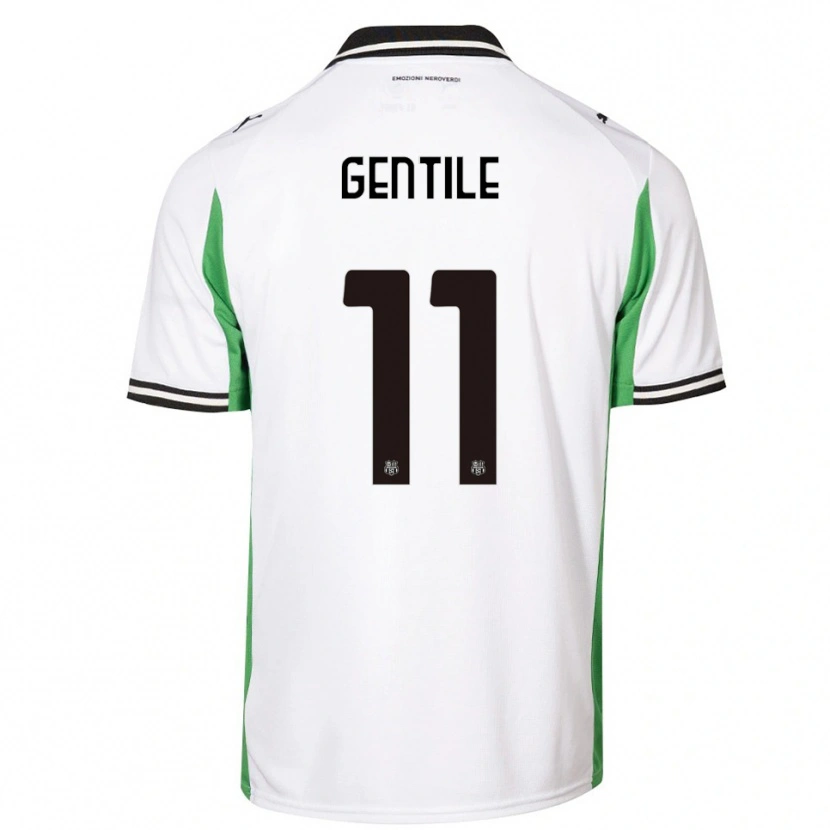Danxen Kid Raffaele Gentile #11 White Green Black Away Jersey 2025/26 T-Shirt