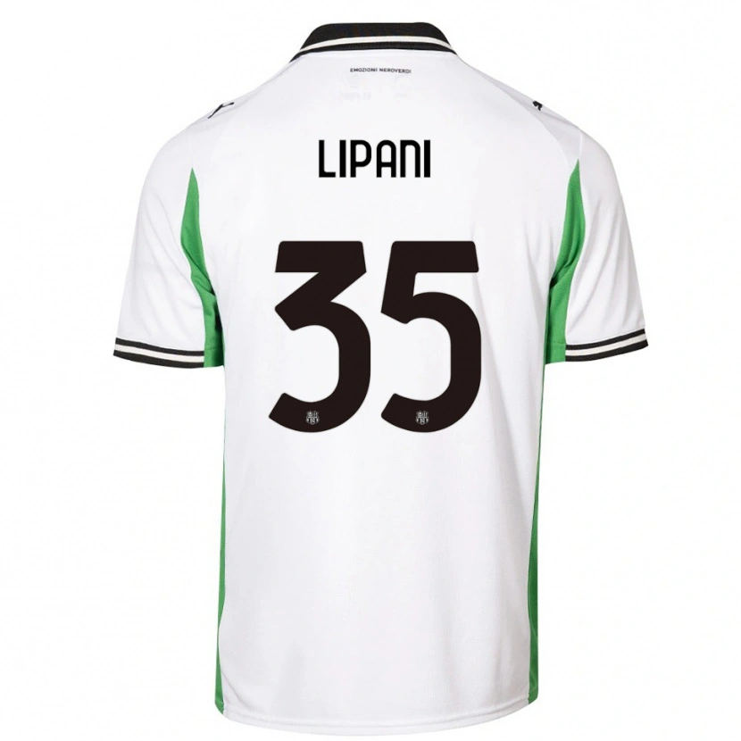 Danxen Kid Luca Lipani #35 White Green Black Away Jersey 2025/26 T-Shirt