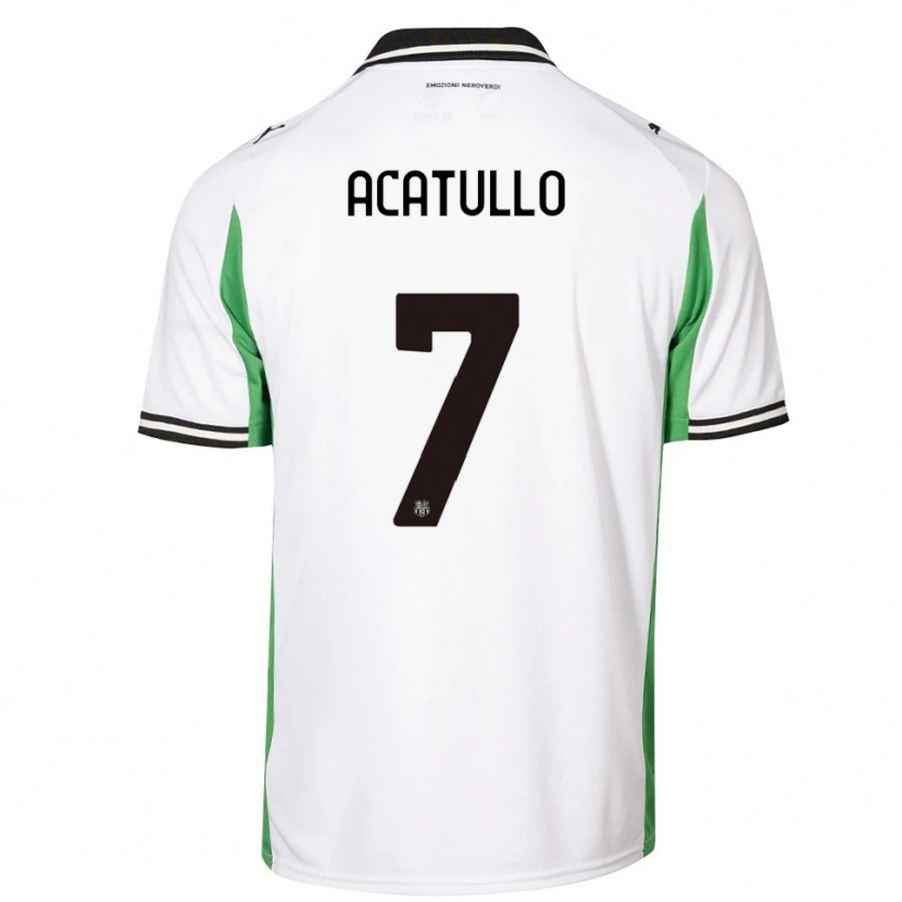 Danxen Kid Cristian Acatullo #7 White Green Black Away Jersey 2025/26 T-Shirt