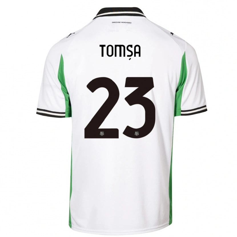 Danxen Kid Troy Tomșa #23 White Green Black Away Jersey 2025/26 T-Shirt