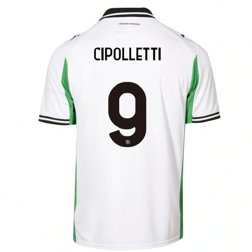 Danxen Kid Matteo Cipolletti #9 White Green Black Away Jersey 2025/26 T-Shirt