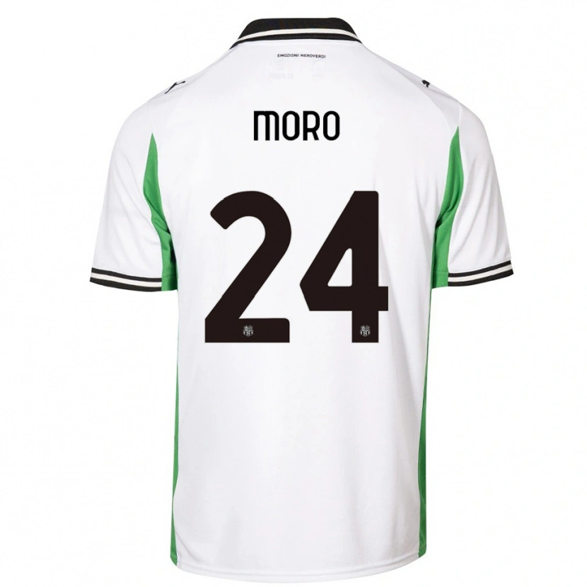 Danxen Kid Luca Moro #24 White Green Black Away Jersey 2025/26 T-Shirt