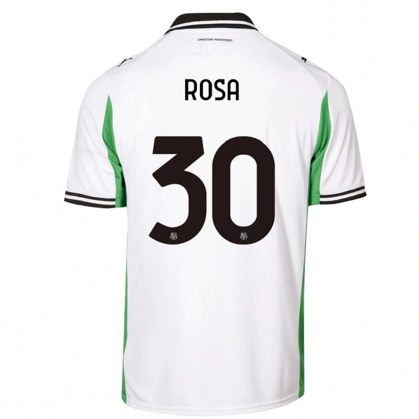 Danxen Kid Enrico Rosa #30 White Green Black Away Jersey 2025/26 T-Shirt