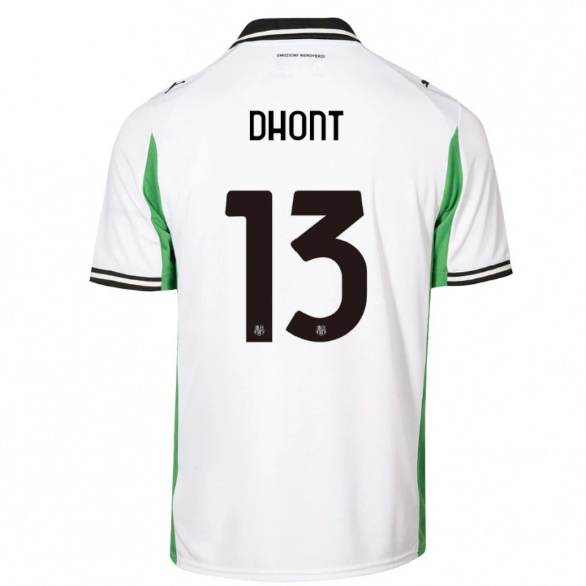 Danxen Kid Elena Dhont #13 White Green Black Away Jersey 2025/26 T-Shirt