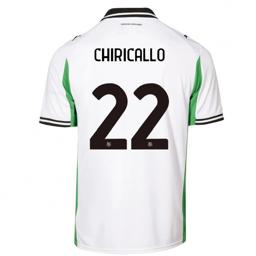 Danxen Kid Giovanni Chiricallo #22 White Green Black Away Jersey 2025/26 T-Shirt