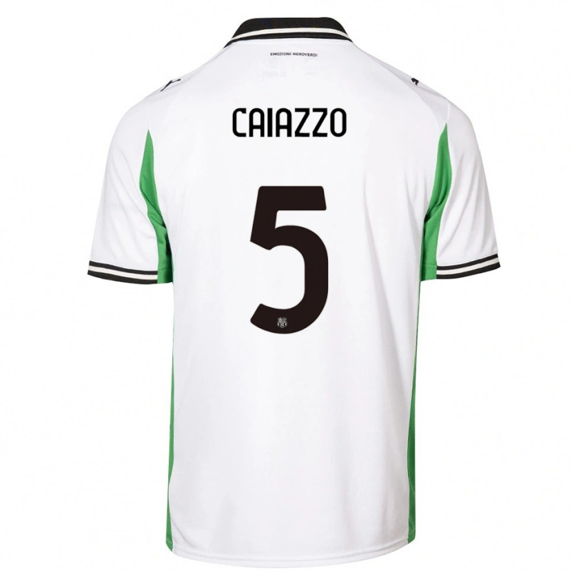 Danxen Kid Sara Caiazzo #5 White Green Black Away Jersey 2025/26 T-Shirt