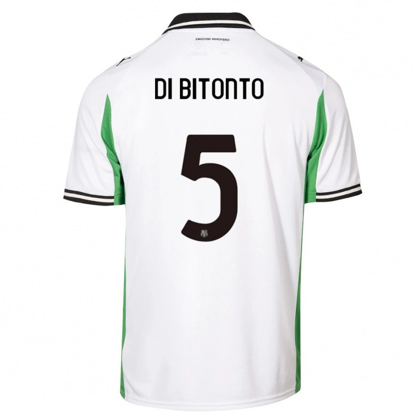 Danxen Kid Alessandro Di Bitonto #5 White Green Black Away Jersey 2025/26 T-Shirt