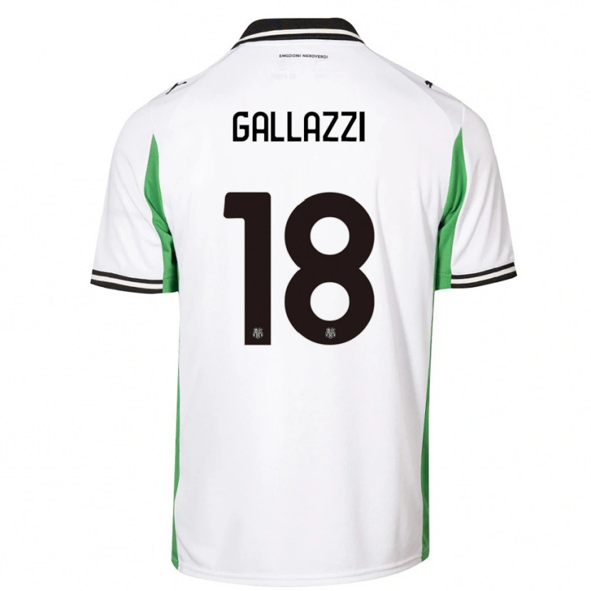 Danxen Kid Valentina Gallazzi #18 White Green Black Away Jersey 2025/26 T-Shirt