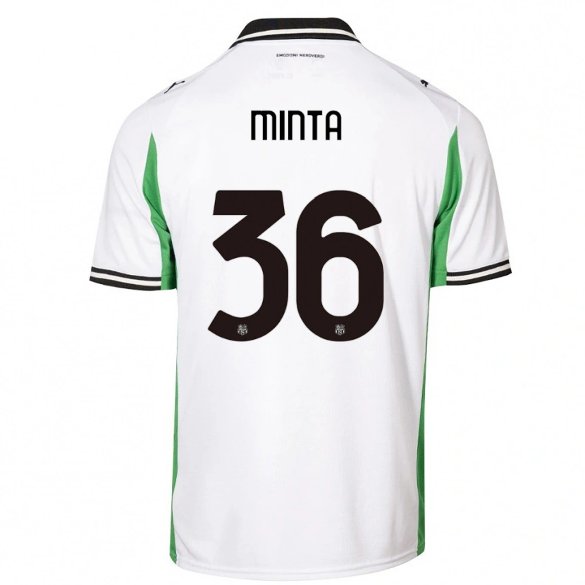 Danxen Kid Amoako Minta #36 White Green Black Away Jersey 2025/26 T-Shirt