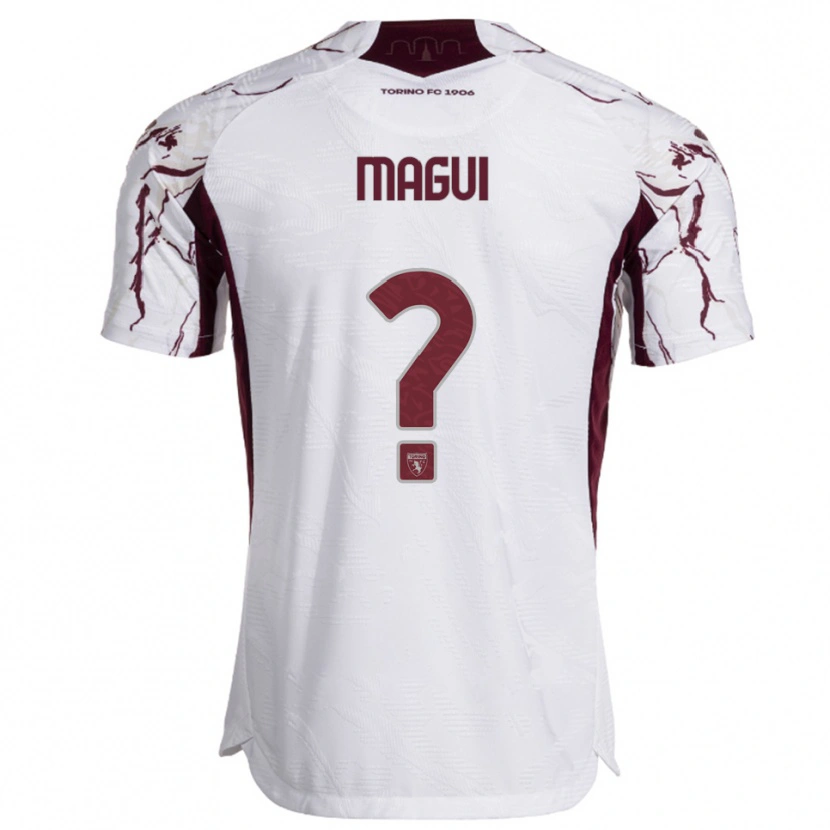 Danxen Kid Balder Magui #0 White Burgundy Away Jersey 2025/26 T-Shirt