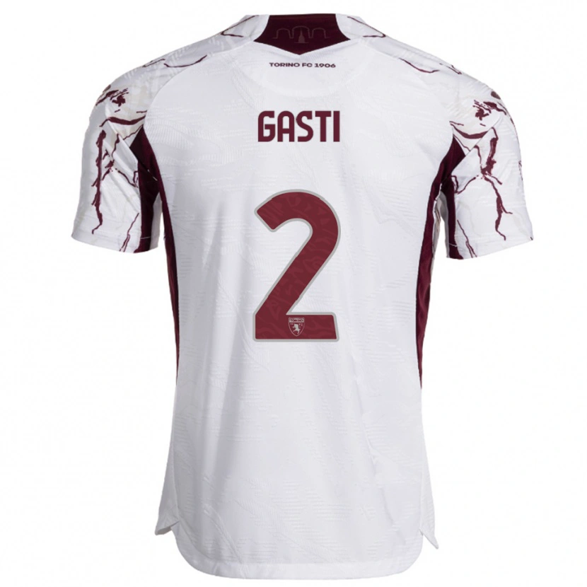 Danxen Kid Habtamu Gasti #2 White Burgundy Away Jersey 2025/26 T-Shirt