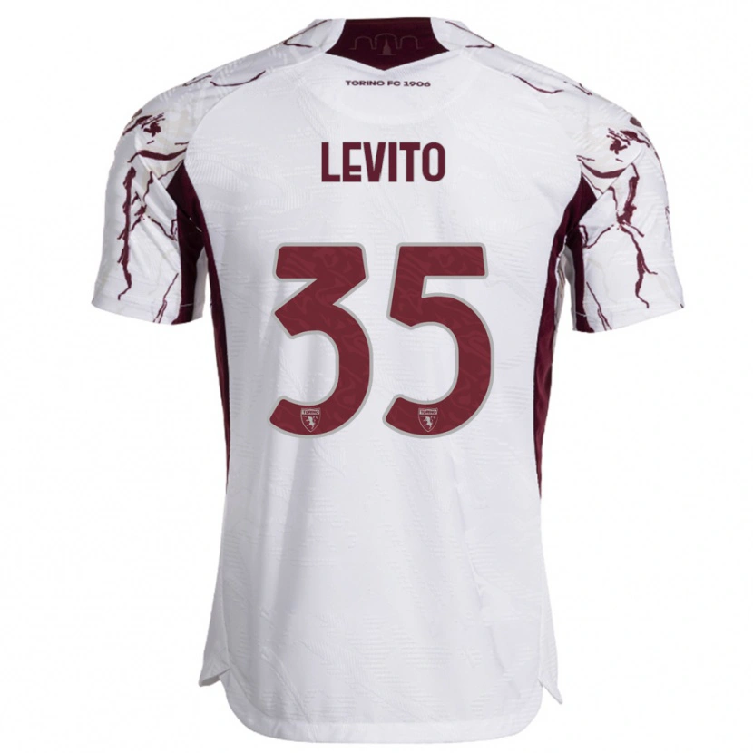 Danxen Kid Isabeau Levito #35 White Burgundy Away Jersey 2025/26 T-Shirt