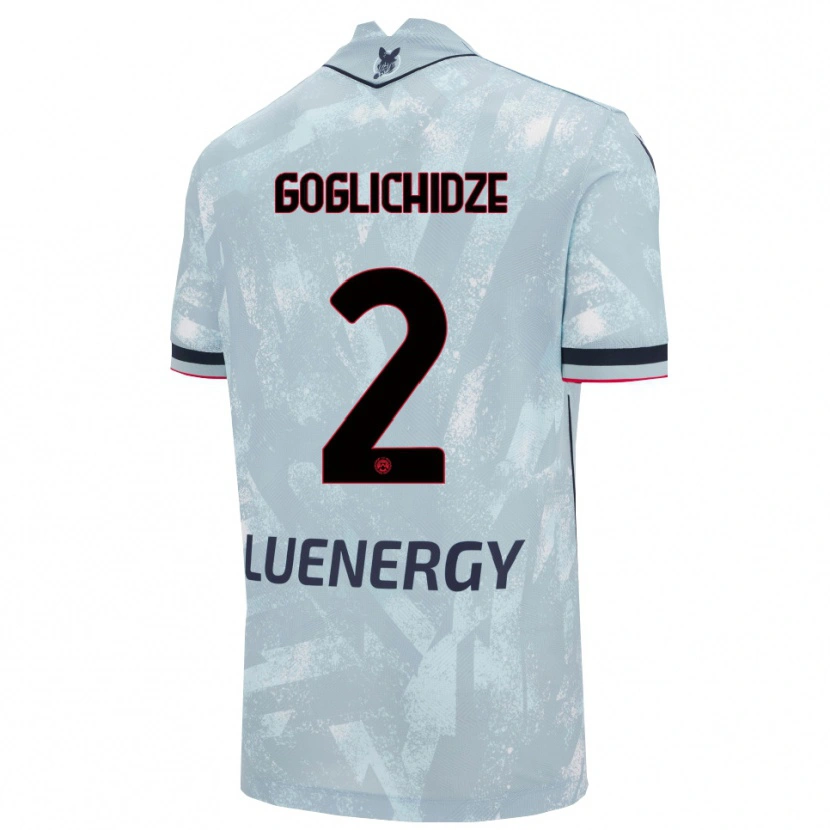 Danxen Kid Saba Goglichidze #2 Light Blue Black Away Jersey 2025/26 T-Shirt