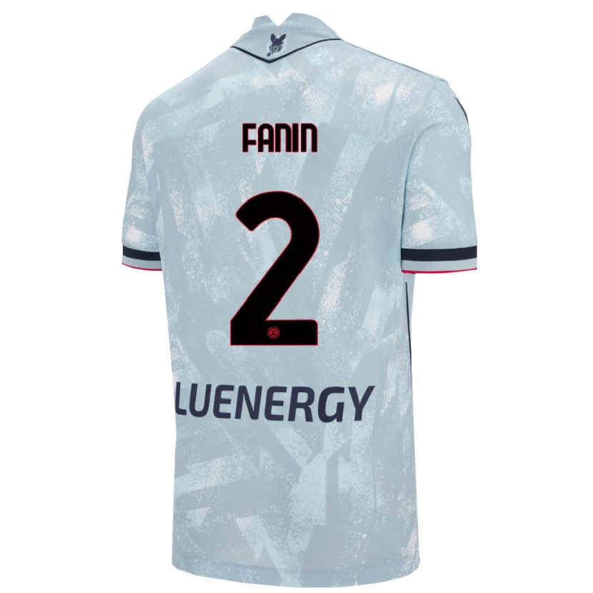Danxen Kid Alessandro Fanin #2 Light Blue Black Away Jersey 2025/26 T-Shirt