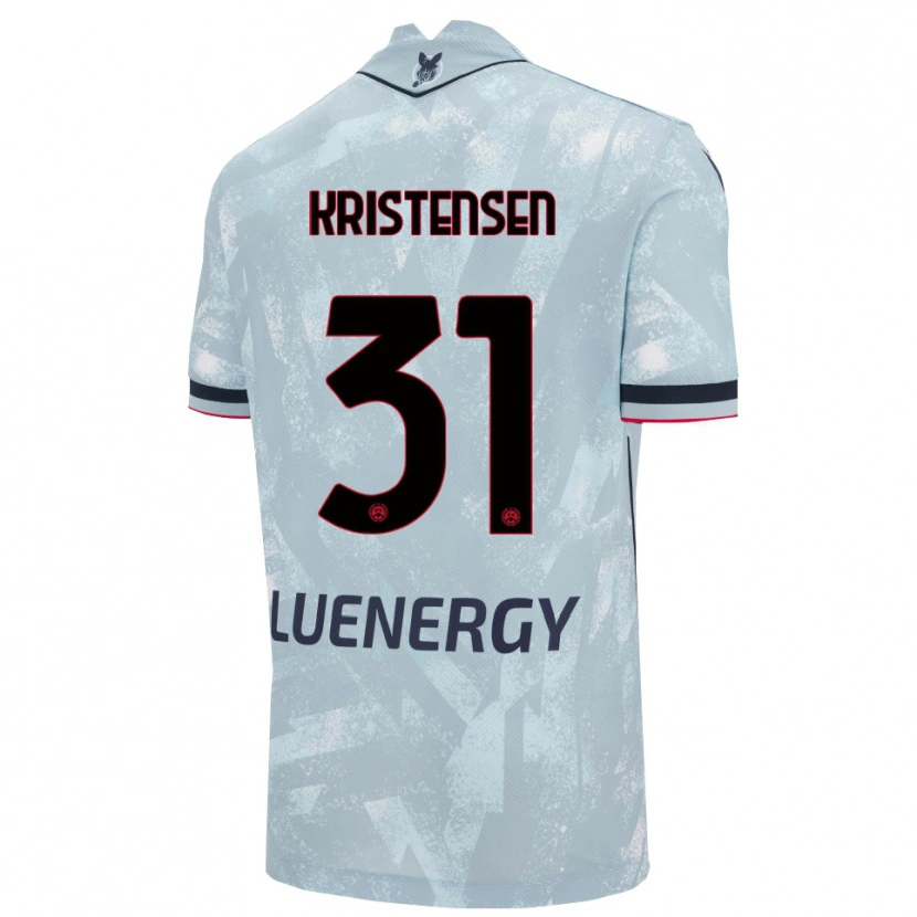 Danxen Kid Thomas Kristensen #31 Light Blue Black Away Jersey 2025/26 T-Shirt