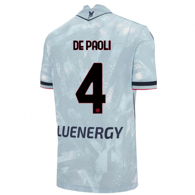 Danxen Kid Cristiano De Paoli #4 Light Blue Black Away Jersey 2025/26 T-Shirt