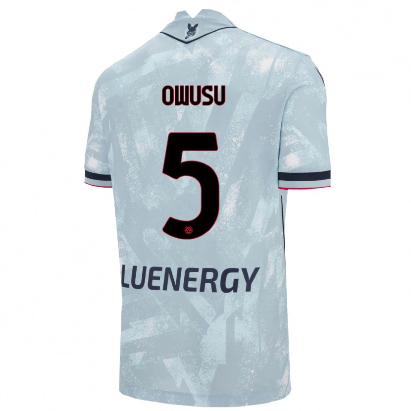 Danxen Kid Robert Owusu #5 Light Blue Black Away Jersey 2025/26 T-Shirt
