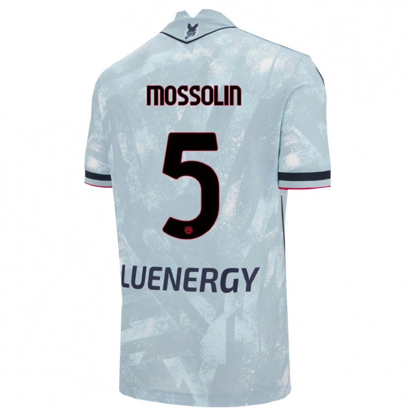 Danxen Kid Lorenzo Mossolin #5 Light Blue Black Away Jersey 2025/26 T-Shirt