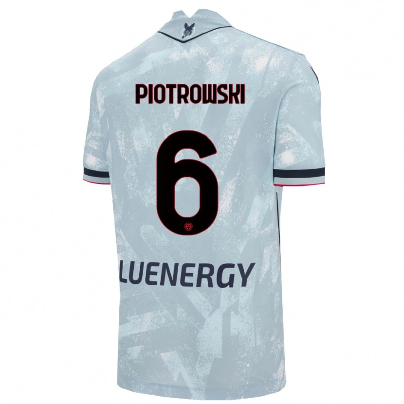 Danxen Kid Jakub Piotrowski #6 Light Blue Black Away Jersey 2025/26 T-Shirt
