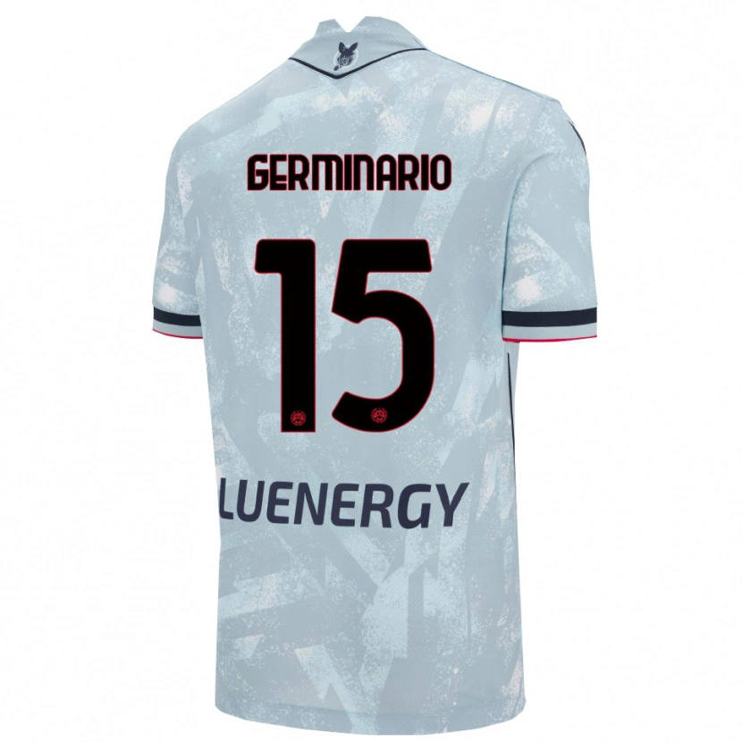 Danxen Kid Mattia Germinario #15 Light Blue Black Away Jersey 2025/26 T-Shirt