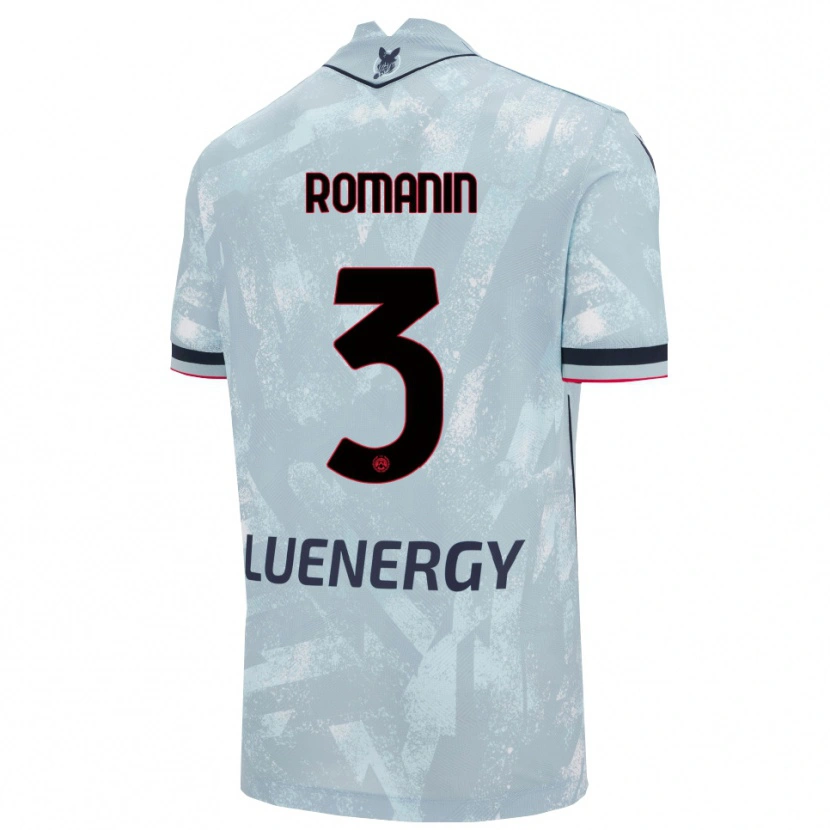 Danxen Kid Mattia Romanin #3 Light Blue Black Away Jersey 2025/26 T-Shirt