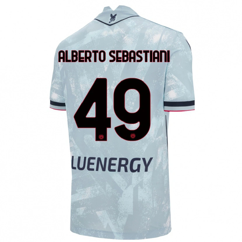 Danxen Kid José Alberto Sebastiani #49 Light Blue Black Away Jersey 2025/26 T-Shirt