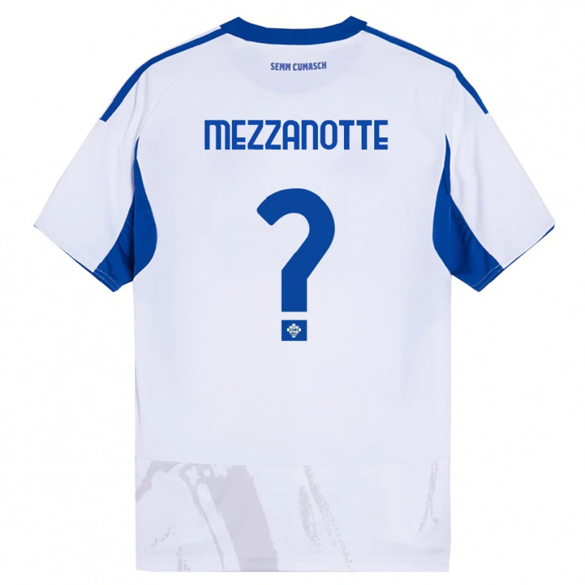 Danxen Kid Davide Mezzanotte #0 White Blue Away Jersey 2025/26 T-Shirt