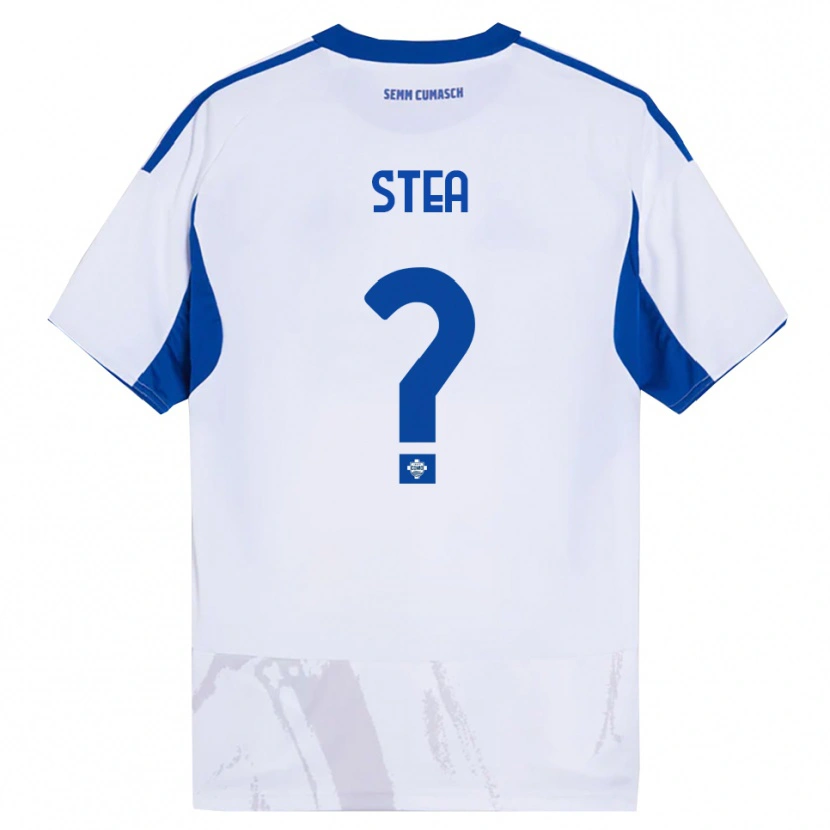 Danxen Kid Guglielmo Stea #0 White Blue Away Jersey 2025/26 T-Shirt